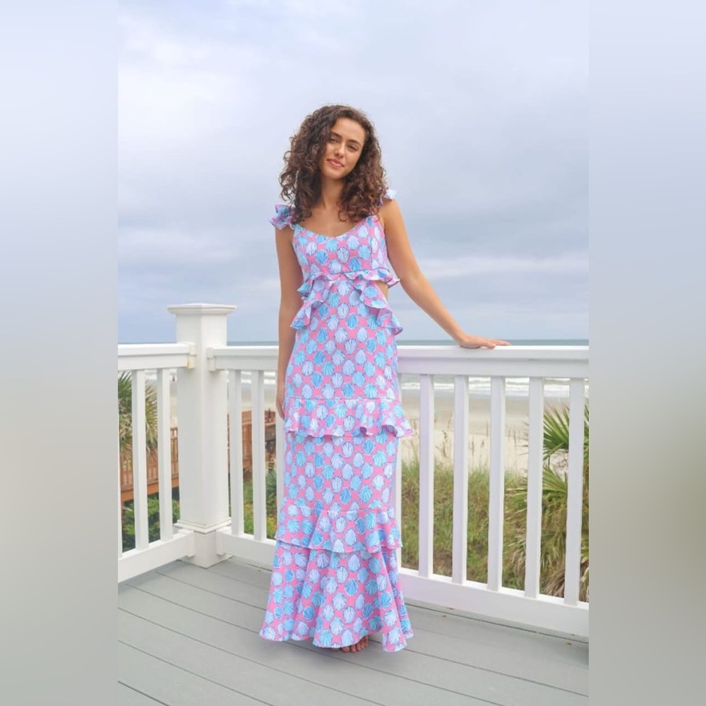 Simply Southern Blue and Pink Maxi Dress